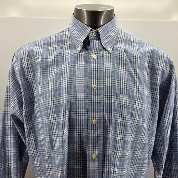 Gitman Bros Mens Plaid Long Sleeve Collared Button Down Shirt Size Large - Picture 3 of 6